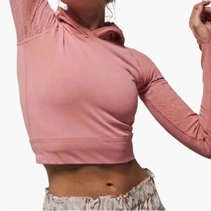 FP Movement Lucky Layer Cutout Back Crop Hoodie M/L